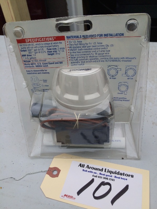 lot 101 image: Atwood V500 Bilge Pump - New in package