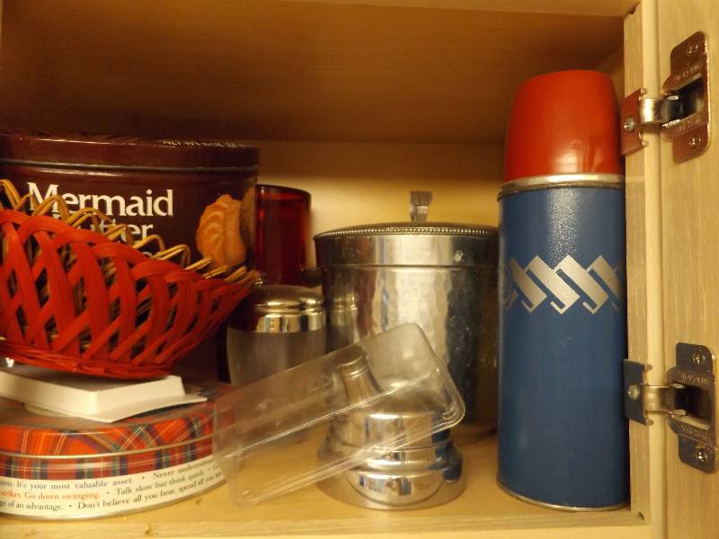 lot 126 image: Ice Bucket, Thermos and Misc Tins
