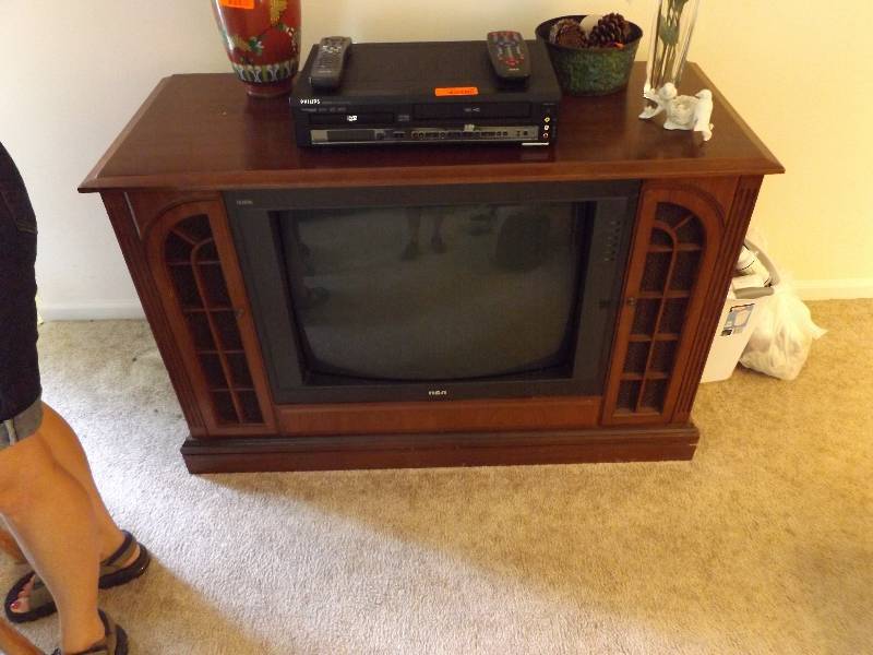 lot 94 image: Console Television and Philips DVD Player