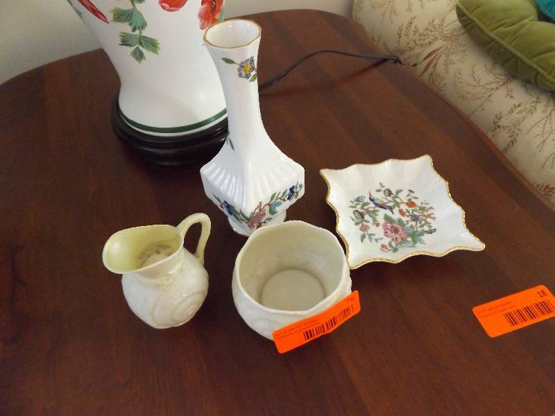 lot 76 image: Belleek Irish and Anysley Items