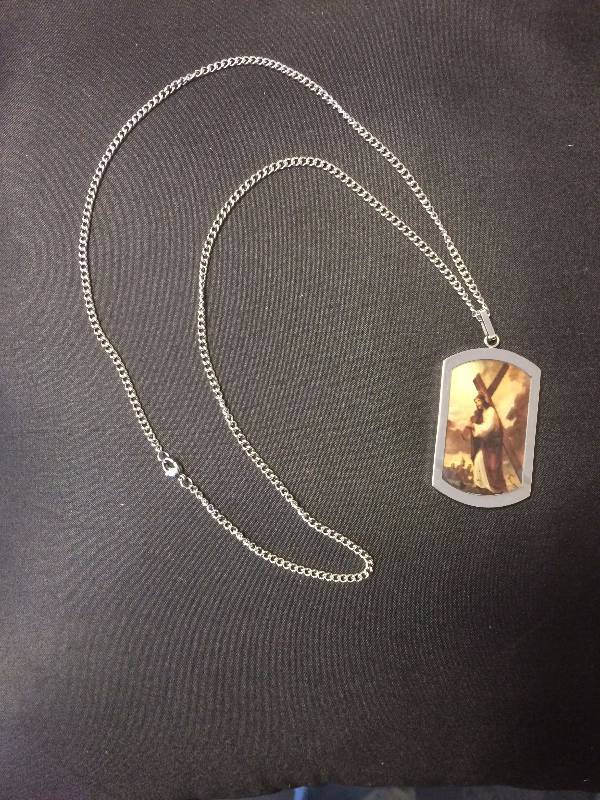 Mens Jesus Dogtag Necklace