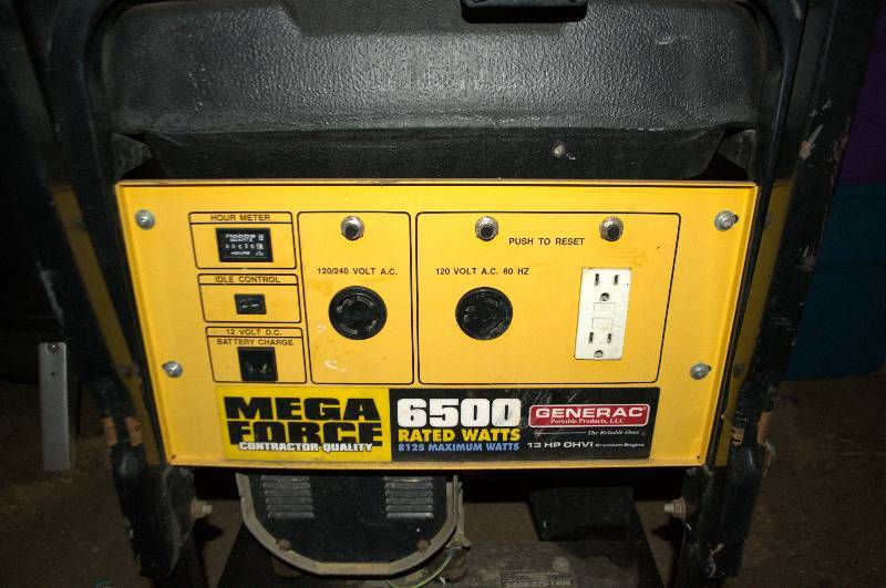 6500 MEGAFORCE GENERAC GENERATOR | Zimmerman Man Cave | K-BID