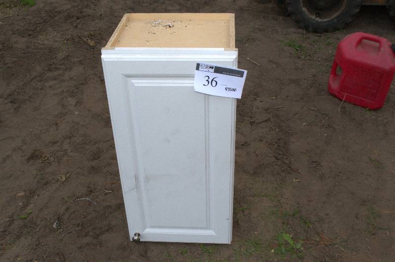 lot 36 image: ONE WHITE WALL CABINET