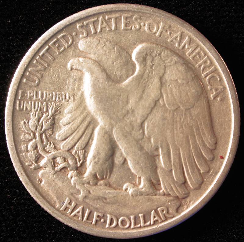 1945 S WALKING LIBERTY SILVER HALF DOLLAR XF
