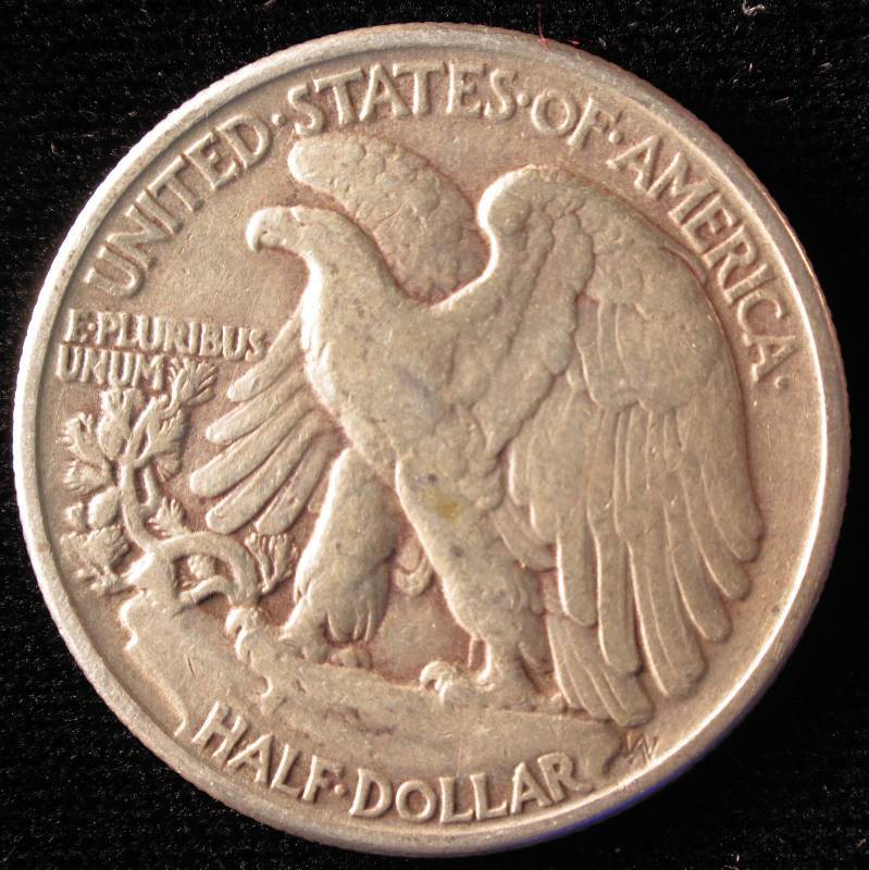 1945 WALKING LIBERTY SILVER HALF DOLLAR FINE