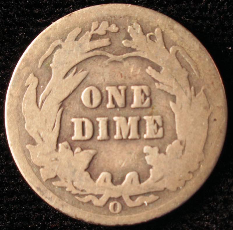1908 O BARBER SILVER DIME