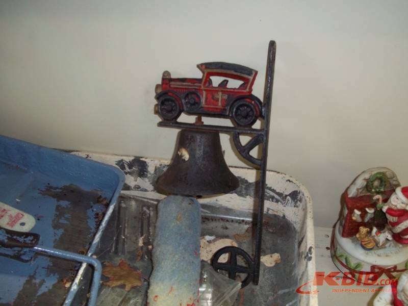 Outdoor dcor bell with Christmas music boxes and paint supplies