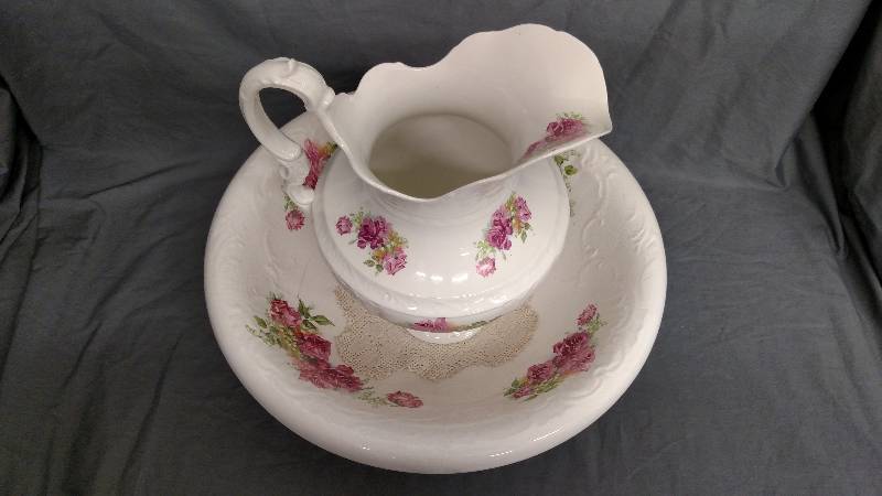 Flower Pitcher & Bowl