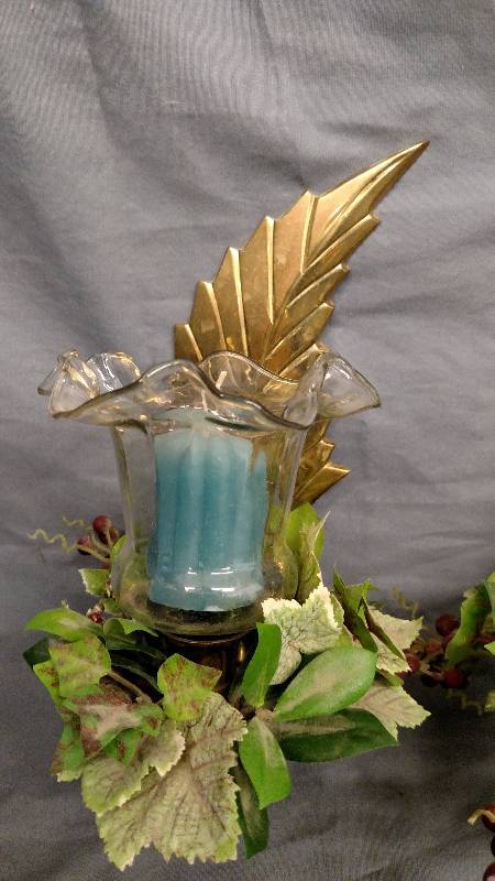 Brass Leaf Votives