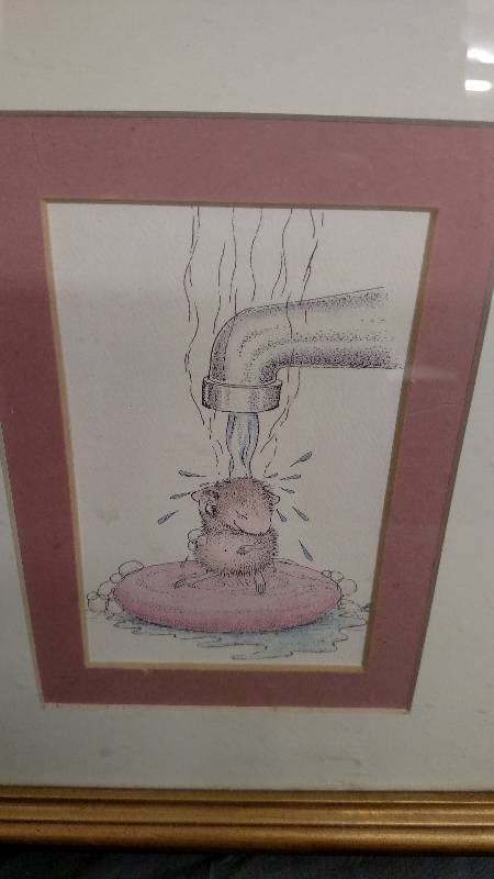Mouse in Shower Print