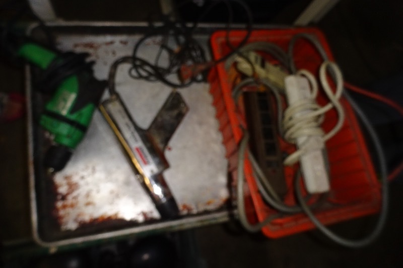 lot 82 image: Drill, timing light, power strip