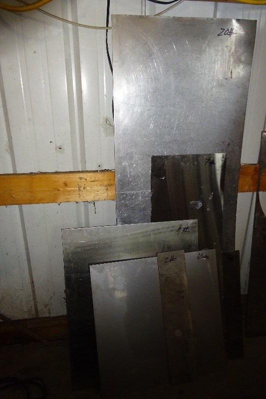 lot 101 image: Sheets of stainless steel