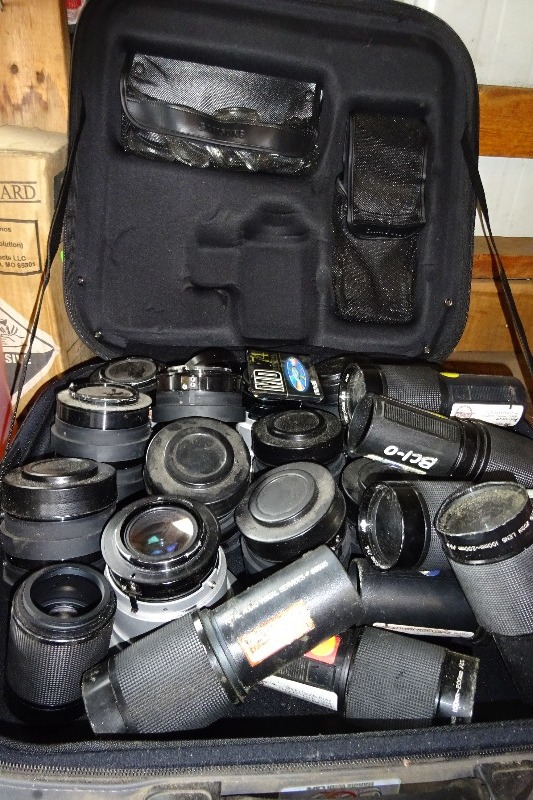 lot 156 image: Lot of old camera lenses