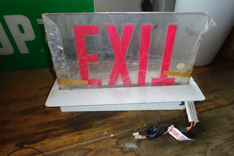 lot 160 image: Ceiling mount exit sign