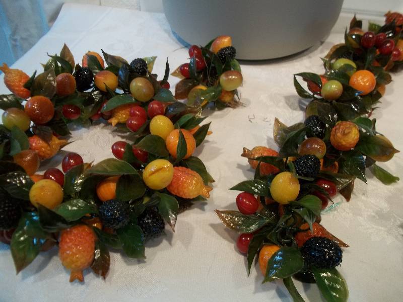 Plastic Fruit, Fake Plants, and Large Planter