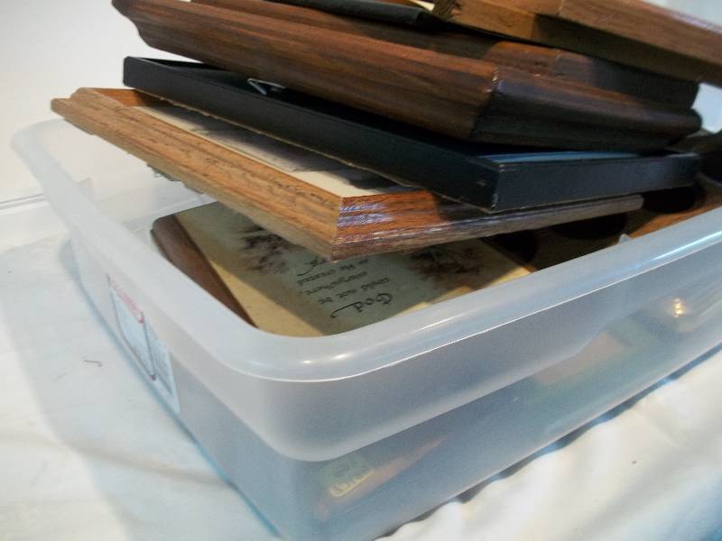 Tub of Pictures and Frames
