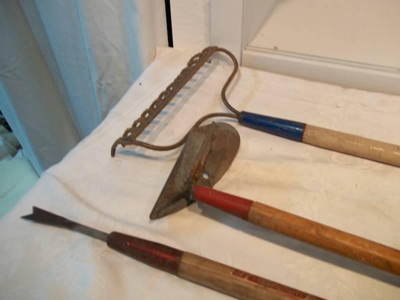Assorted Yard Tools and Scarecrow