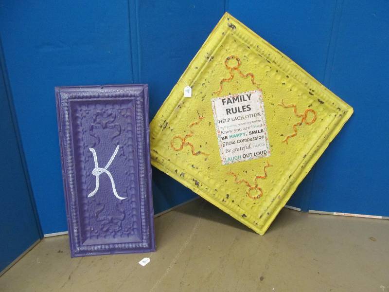 lot 39 image: Vintage ceiling panels