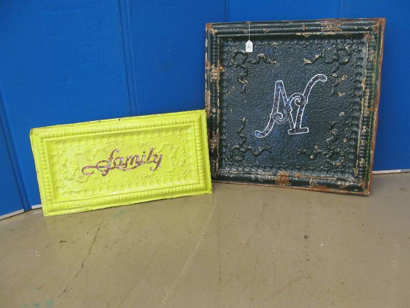 lot 40 image: Vintage ceiling panels