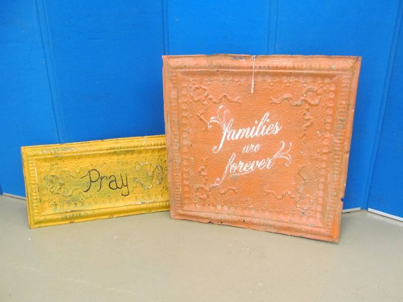lot 62 image: Vintage ceiling panels