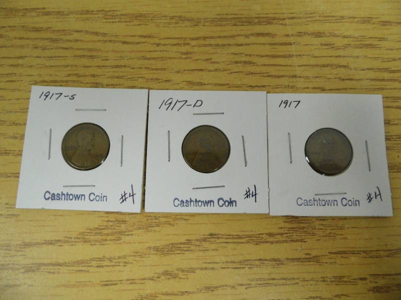 P, D, & S Wheat Cents