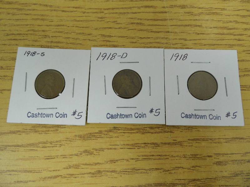 P, D, & S Wheat Cents
