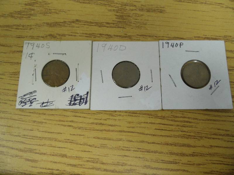 P, D, & S Wheat Cents