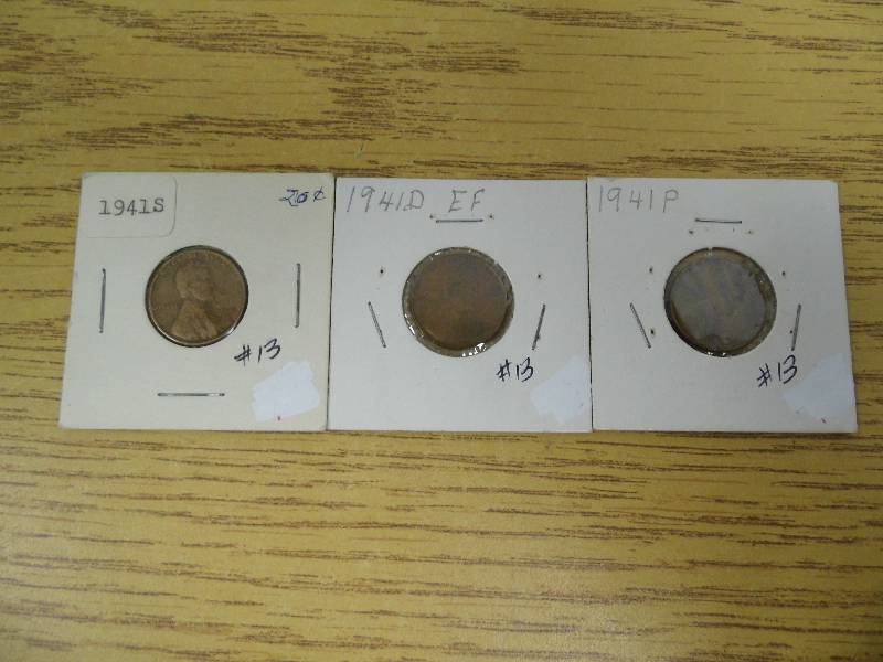 P, D, & S Wheat Cents