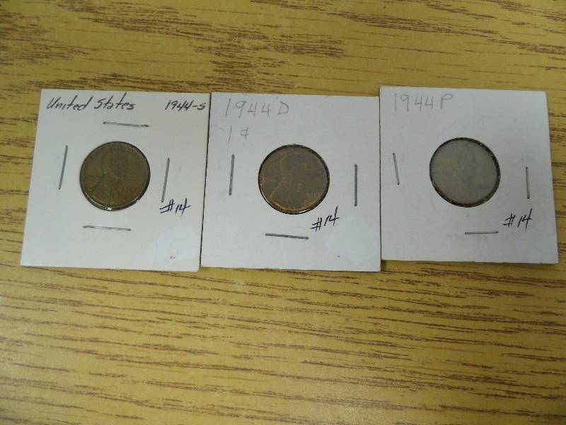 P, D, & S Wheat Cents
