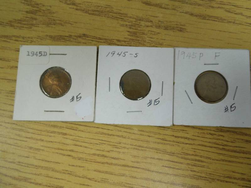 P, D, & S Wheat Cents