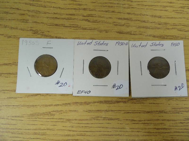 P, D, & S Wheat Cents