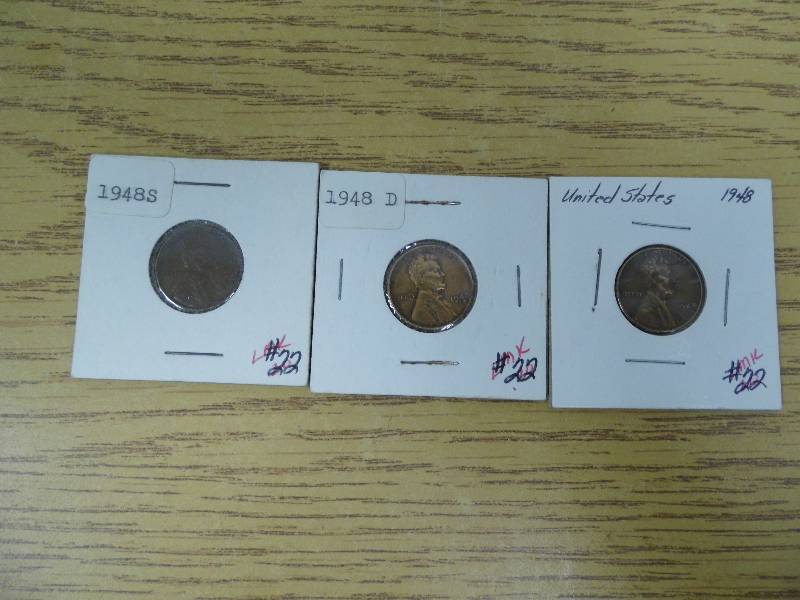 P, D, & S Wheat Cents