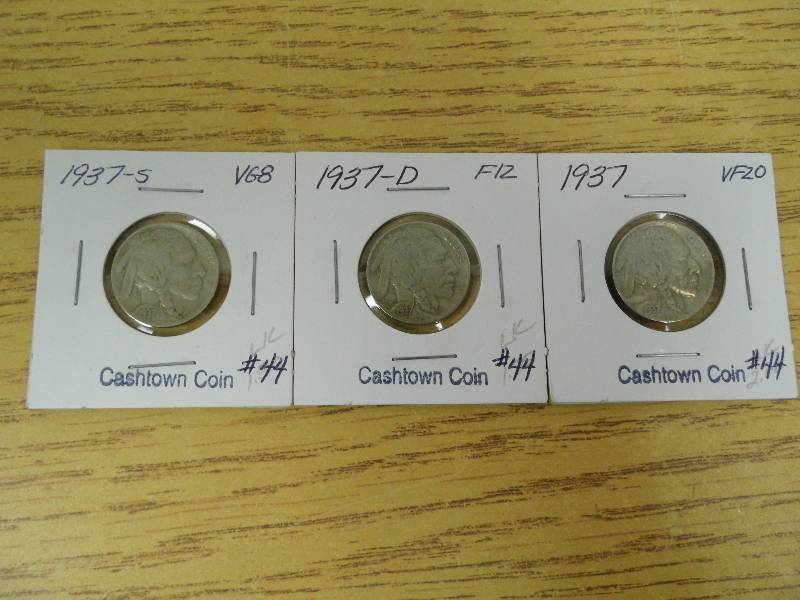 P, D, & S Buffalo Nickels