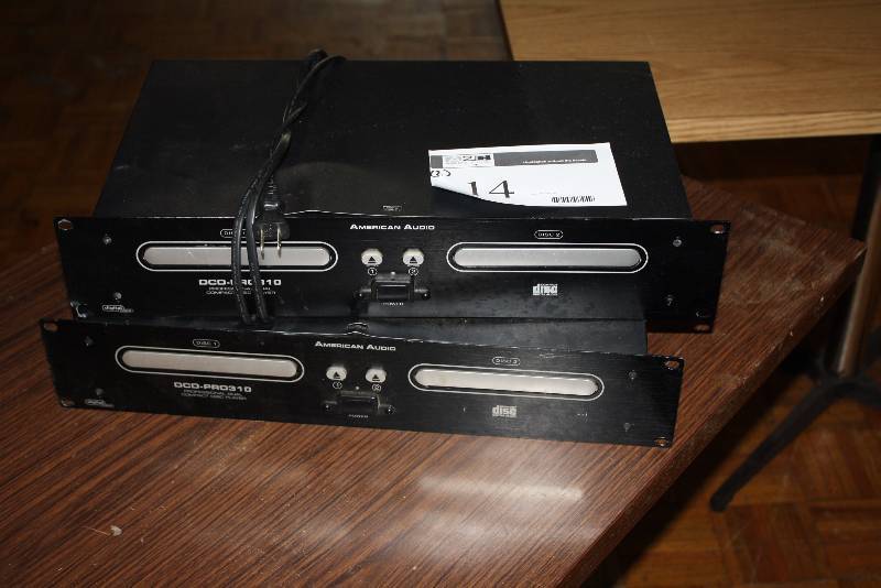 lot 14 image: Lot of (2) DCD Pro-310 Professional Dual Compact Disc Player.