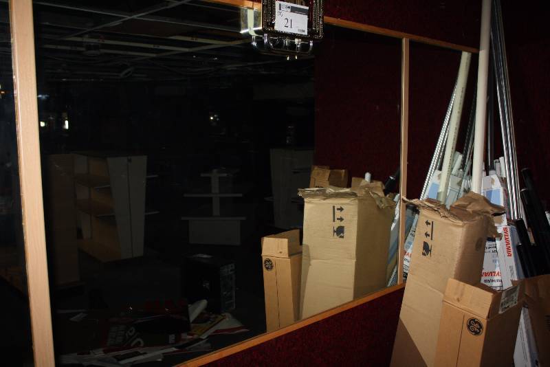 lot 39 image: Lot of (7) Mirrors Miscellaneous Sizes Requires Tools For Removal.