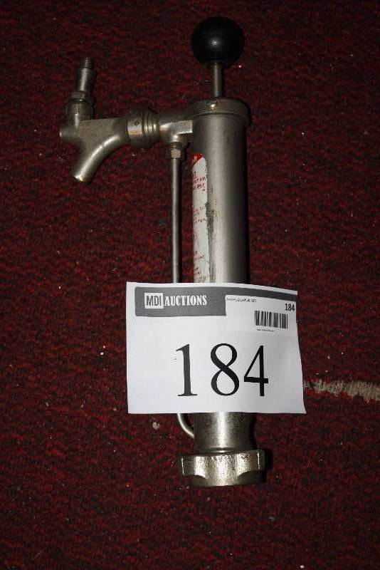 lot 184 image: Keg Tap wPump MetalPlastic.