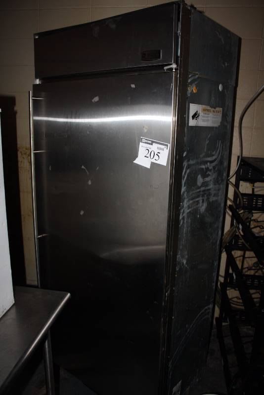 lot 205 image: GM Monogram Beverage CoolerRefrigerator Multiple Shelves Stainless Steel 26 x 36 x 85.