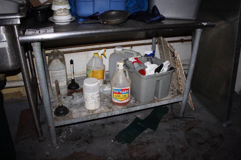 lot 212 image: Stainless Steel Prep Table wBottom Shelf 30 x 48 x 35.