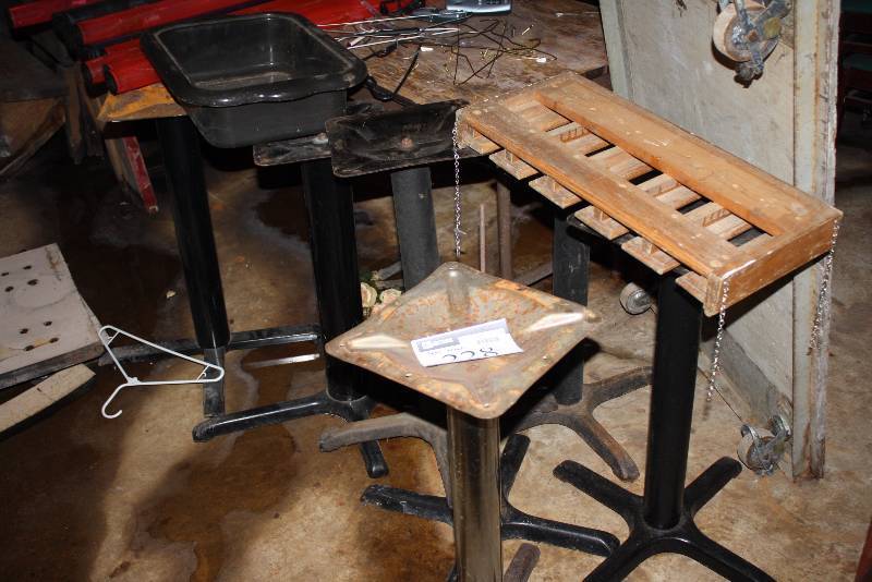 lot 228 image: Lot of Table Stands Located In Basement.
