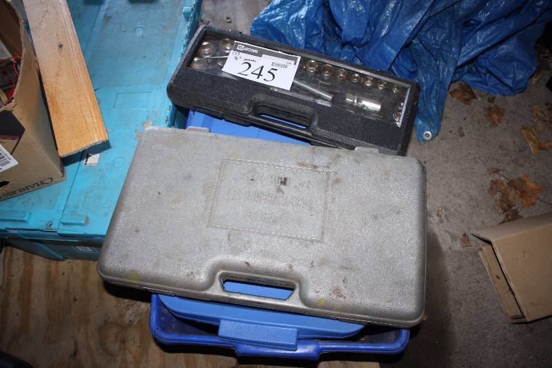 lot 245 image: Lot of (2) Cases Of 12 Sockets Including Socket Wrench.