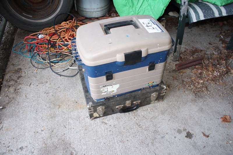 lot 247 image: Lot of (2) Including Suitcase Tacklebox Includes Contents.
