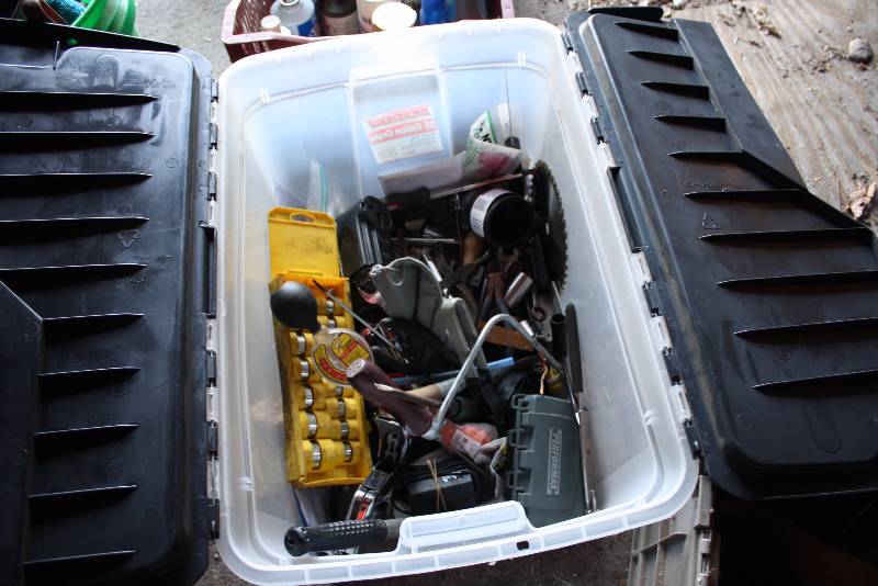 lot 263 image: Container Lot Including Socket Set Screwdriver Miscellaneous Hand Tools And More.