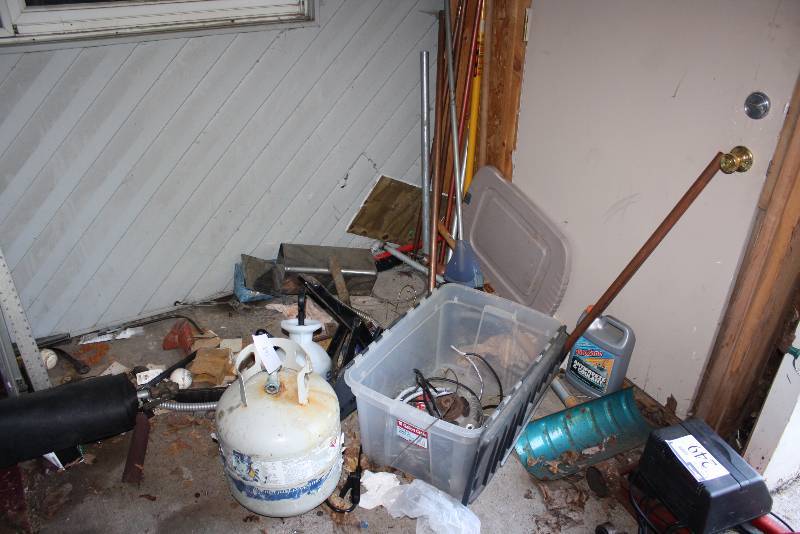 lot 271 image: Corner Lot Including AutoZone Antifreeze & Coolant Snow Shovel Plastic 15 Gal Crate And More.