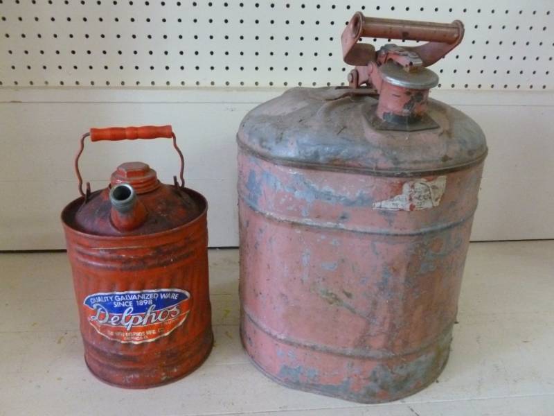 lot 158 image: Vintage Gas Cans