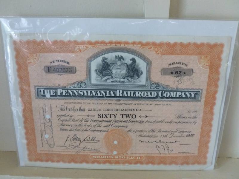 lot 184 image: Railroad Stock