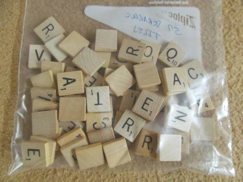 Scrabble tiles