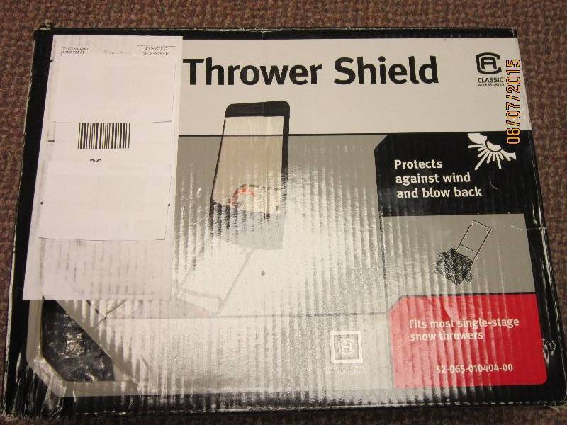 Snow Thrower Shield