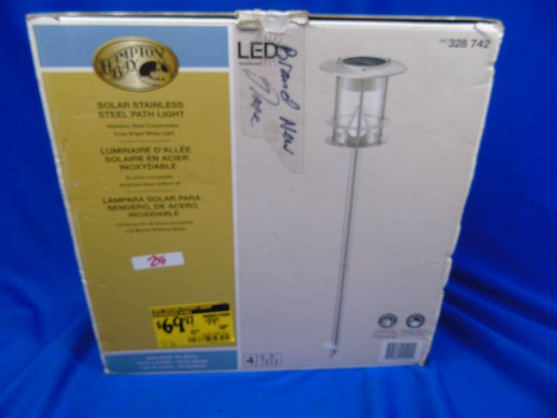 Hampton Bay Solar Stainless Steel Path Light - 4 pack