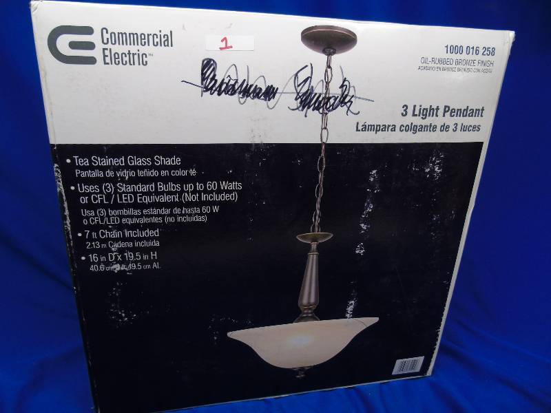 Commercial Electric 3 Light Pendant