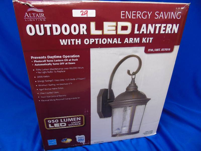 Outdoor LED Lantern with optional arm kit